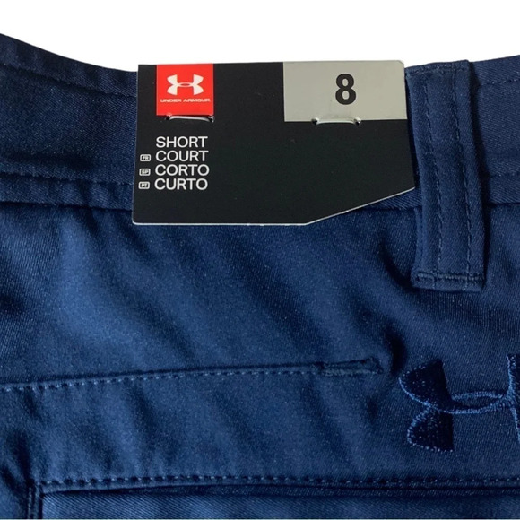Under Armour  Boys Loose Fit Athletic Casual Shorts Navy Blue Size 8 - Picture 7 of 8